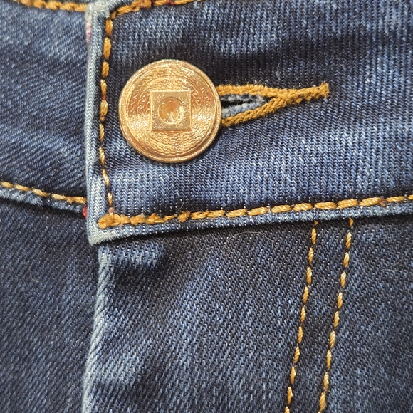 Vintage Mock Up Dark Denim Straight Leg Lined Jeans Size 30 - Picture 3 of 14